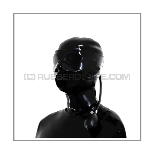 Inflatable latex blinfold / eye mask G-SLAVE with pump ball